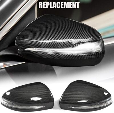 REAL CARBON Side Mirror Cover Cap For Mercedes Benz W205 W213 W222 W257 Replace