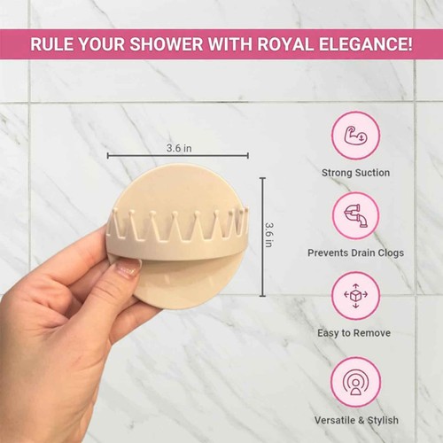 Hair Collector Suction Cup Silicone Suction Shower Hair Catcher Wall Mounted - Foto 7 di 13