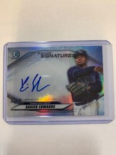 2020 Bowman Chrome Xavier Edwards Auto Prime Signatures #31/50 Tampa Bay Rays