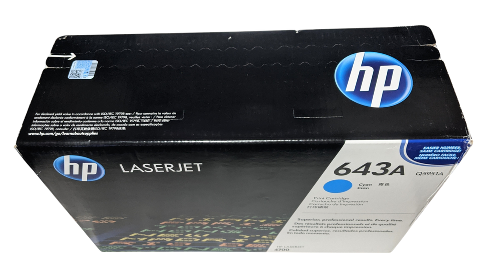 Genuine HP 643A Toner Set Cyan Yellow Magenta Open Box Sealed for 4700 ...