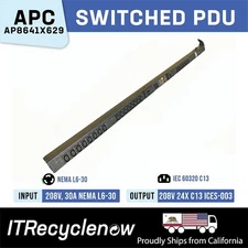 L6-30P Switched Rack PDU 24x C13 208V 4.9kVA APC AP8641 x 629 Zero-U 24A