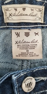 Jean Femme William Rast SADIE - Taille 27/30 - Neuf Avec étiquette - Coupe Droite - 95% Coton