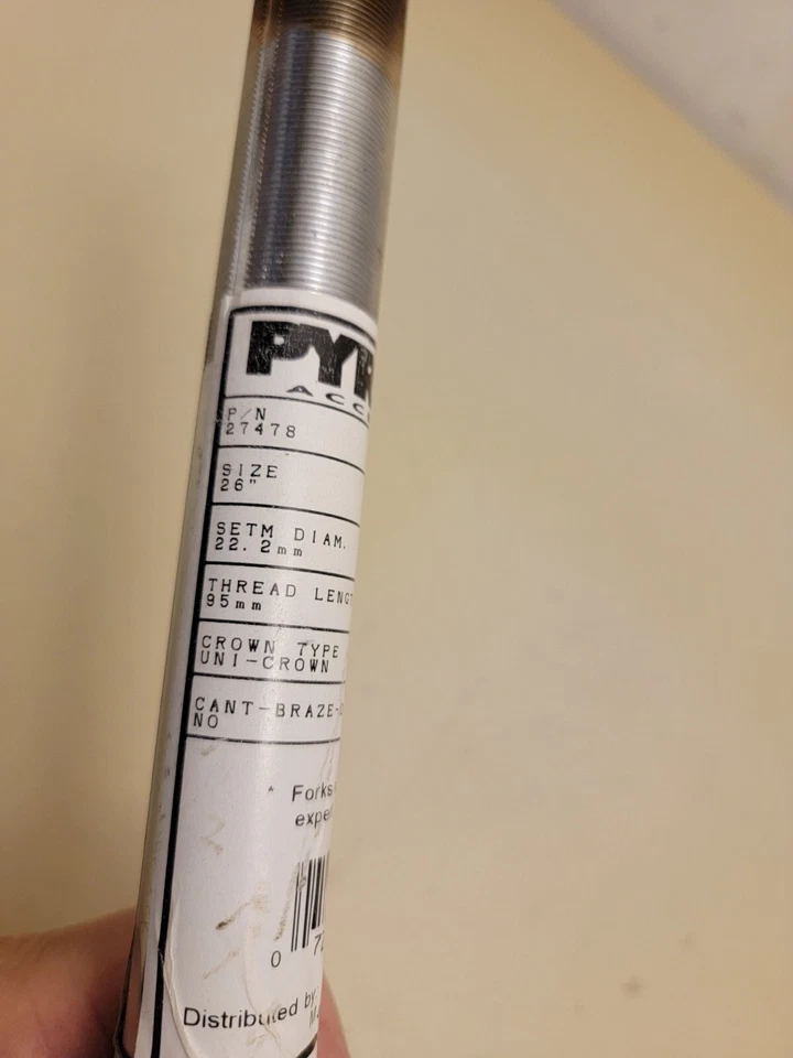 Pyramid 26" Mountain Bike Fork...#27478...22.2mm..Chrome...1" Threaded...Bicycle - Image 4 of 4