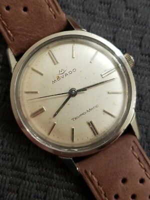 Vintage Movado Tempomatic Watch Automatic, Steel Case RUNS