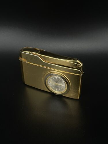 Feuerzeug mit Uhr Buler / Wedag / Celebra Gold - Bild 1 von 6