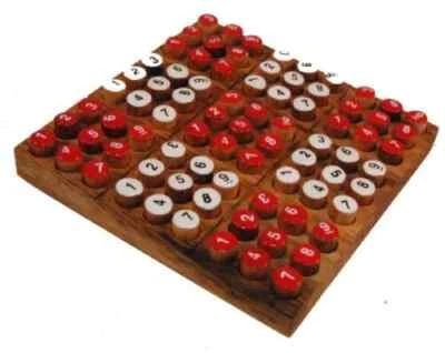 TERRAPIN TRADING LTD Ethisches Thai Holz Sudoku Mathematik Reise Brettspiel Knobelspiel IQ 13x13x2,5cm