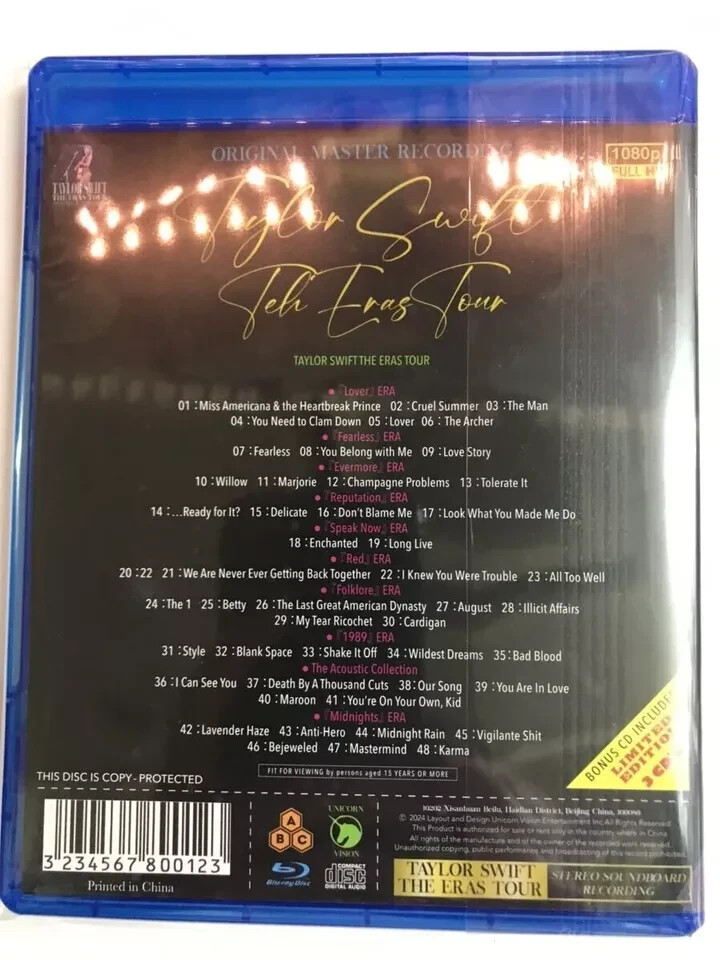 TAYLOR SWIFT / THE ERAS TOUR (3CD+Blu-ray) NEW | eBay