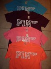 VICTORIAS SECRET PINK "beware read"! CAMPUS "PINK" POCKET SCOOPNECK TEESHIRT NWT