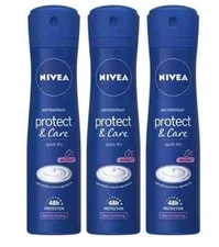 Nivea Protect & Care Alcohol Free Antiperspirant Spray  5oz (Pack of 3)