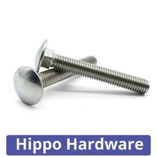 M6 (6mm) Carriage Bolts Cup Square Dome Coach Screws A2 Stainless Steel DIN603