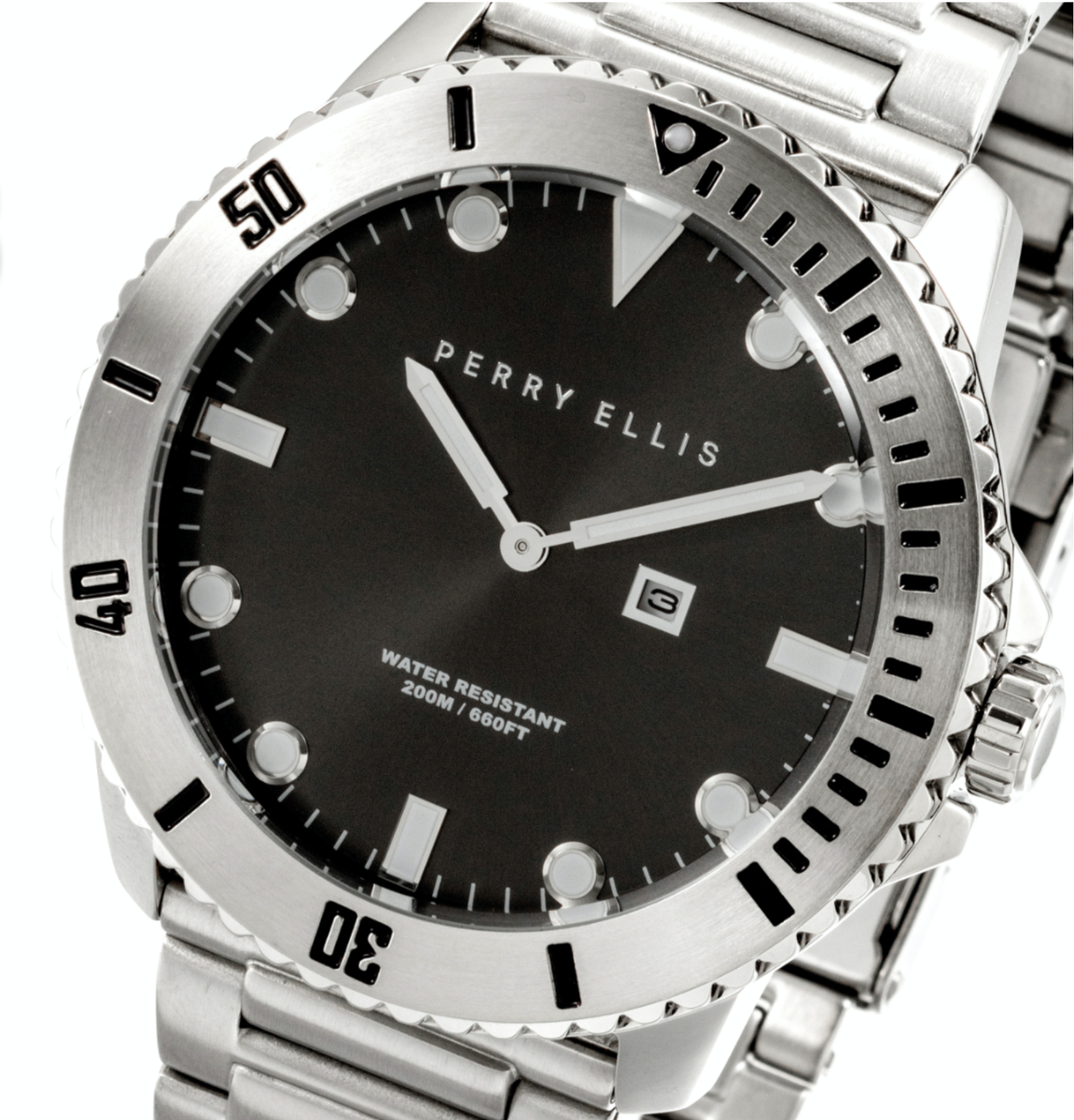 Perry Ellis Watch 02001-02 Deep Diver Quartz 46 mm Case Men's