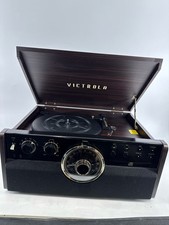 Victrola Bluetooth Record Player Empire Signature 7-in-1 Wood Espresso 2 