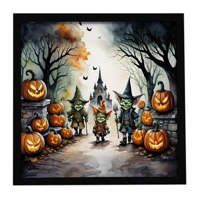Carolines Treasures DAC2246MFP88 8 x 8 in. Goblins Spooky Halloween Framed Me...