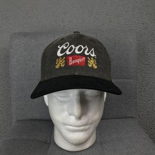 Coors Banquet Hat Cap Snap Back Brown Black Wrangler Workwear Mens Beer