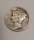 1940 Mercury Dime - Very Fine - 90% Silver -  10c -  Winged Liberty - US Coin