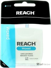 Reach Unflavored Waxed Dental Floss, 55 yds Pack of 2 