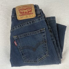 Levis 511 Slim Jeans Boys 8 Regular Med Wash Denim Adjustable Waist Straight Leg