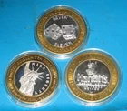 (3) Three Nice Silver Limited Addition $10 Game Tokens
