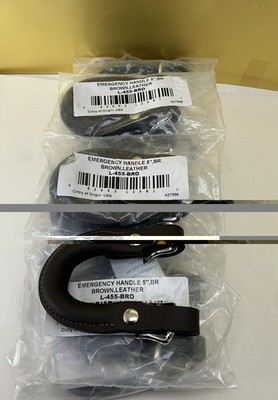 Emergency DARK BROWN LEATHER 5'' Guitar Case Handle (Horse Shoe Style)