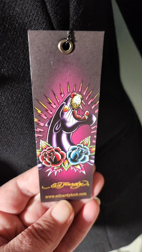 Ed Hardy by Christian Audigier Women's Black Jacket Size XS. Extreme Style NWT - Image 3 of 4