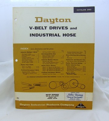 Vintage Dayton V-Belt Drives and Industrial Hose Catalog! - Ca 1960! NO RESERVE!