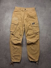 Karl Kani Vintage Style Corduroy Cargo Pants Tan Brown Men's Size M Baggy Fit
