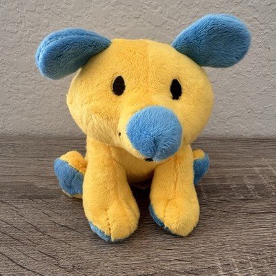 Learning Resources Puppy Dog Plush Yellow Blue  Stuffed Animal 5''