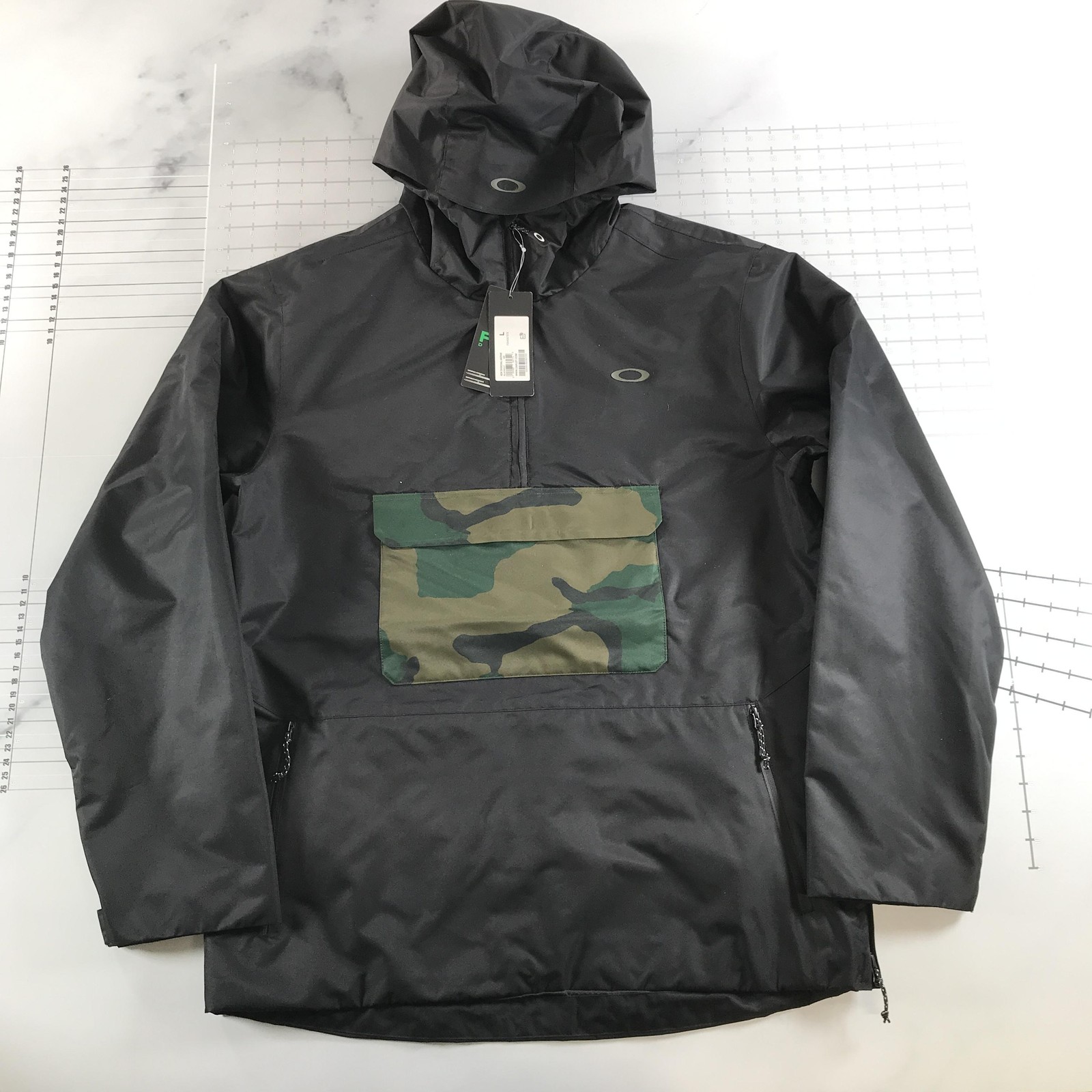 Oakley Jacket Mens Large Black New Divisional Anorak FN Dry 