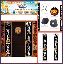 Halloween Door Banner Decoration 70 Inch Outdoor Front Porch Sign Trick or