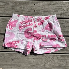 David & Goliath: “I’m too pretty to do math” Pink Graphic Junior Girls Shorts.