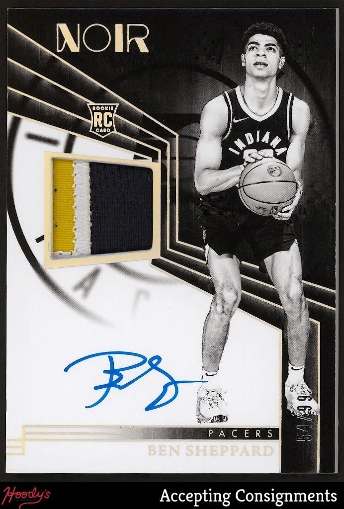2023-24 Panini Noir #315 Ben Sheppard RPA Rookie PATCH AUTO RC 54/99 PACERS