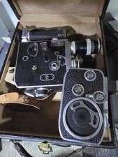 PAILLARD BOLEX H16   b8l Double CAMERA w  LEATHER CASE