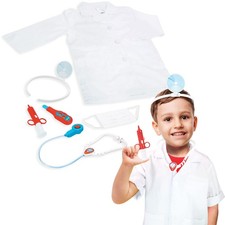 Doctor or Nurse Costume for Kids Ages 3-6  7-Piece Kids' Dress Up  Pretend ...