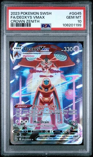 Deoxys VMAX GG45/GG70 PSA 10 Galarian Gallery Crown Zenith Pokemon Card