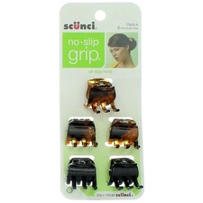 Scunci No-Slip Grip Mini Jaw Clips, 5 Count Pack of 1 
