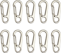 Temlum 3,3 Cm Mini Karabiner Set, Aluminium Karabinerhaken, Karabiner Klein Schl