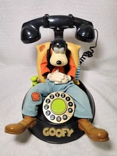 Vintage Walt Disney Goofy Animated Talking Corded Phone - Excellent Condition