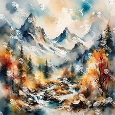 Digital Image Picture Wallpaper Background Desktop Art AI watercolor nature -55