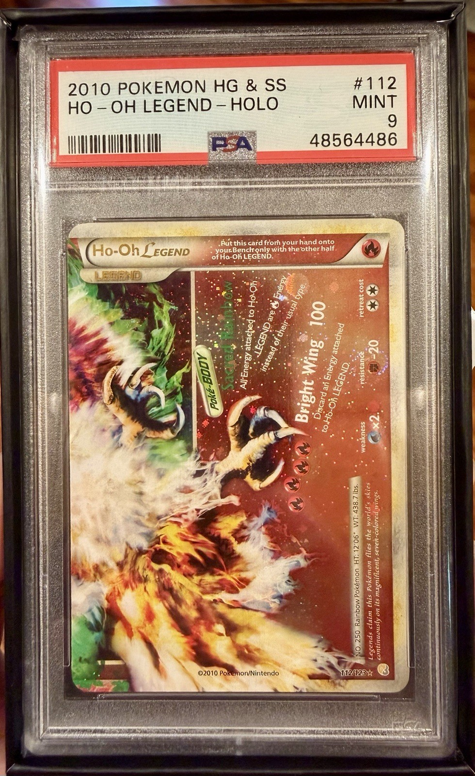 🔥GRAIL 🔥 HO-OH LEGEND #112 HOLO PSA 9 POKEMON HEARTGOLD SOULSILVER 112/123 112
