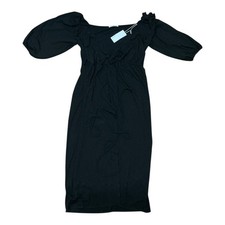 Reformation Women’s L Black Calabra Dress Elegant Midi Sleeveless Classic NWT