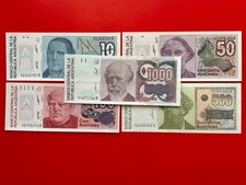 Argentina 10 50 100 500 1000 austral 1985-90 Uncirculated Set of 5