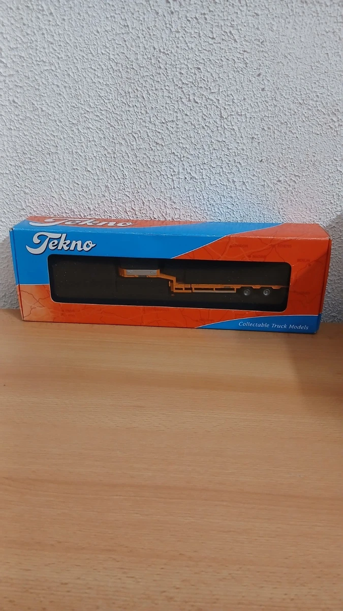 Tekno remorque porte-engins surbaissée Goldhofer orange Échelle: 1:50