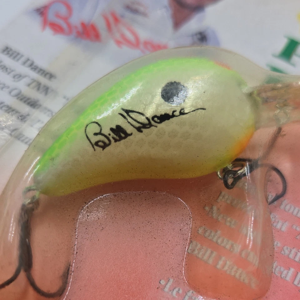 Señuelo de pesca vintage Bomber Excalibur Bill Dance Pro Fat "A" Crankbait nuevo antiguo Foto 2 de 4