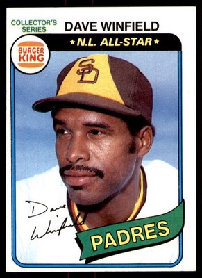 1980 Topps Burger King Pitch, Hit & Run #22 Dave Winfield