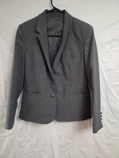 Fitted Blazer Womens Size Small/Medium Grey Long Sleeve  See Description 