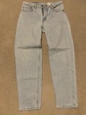 VTG Levi's 550 Jeans Mens 32x31 Light Wash Faded USA 90s Relaxed Fit Tapered Leg
