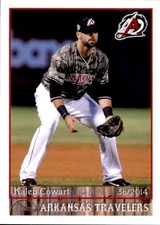 2014 Arkansas Travelers Grandstand #9 Kaleb Cowart Adel Georgia GA Baseball Card