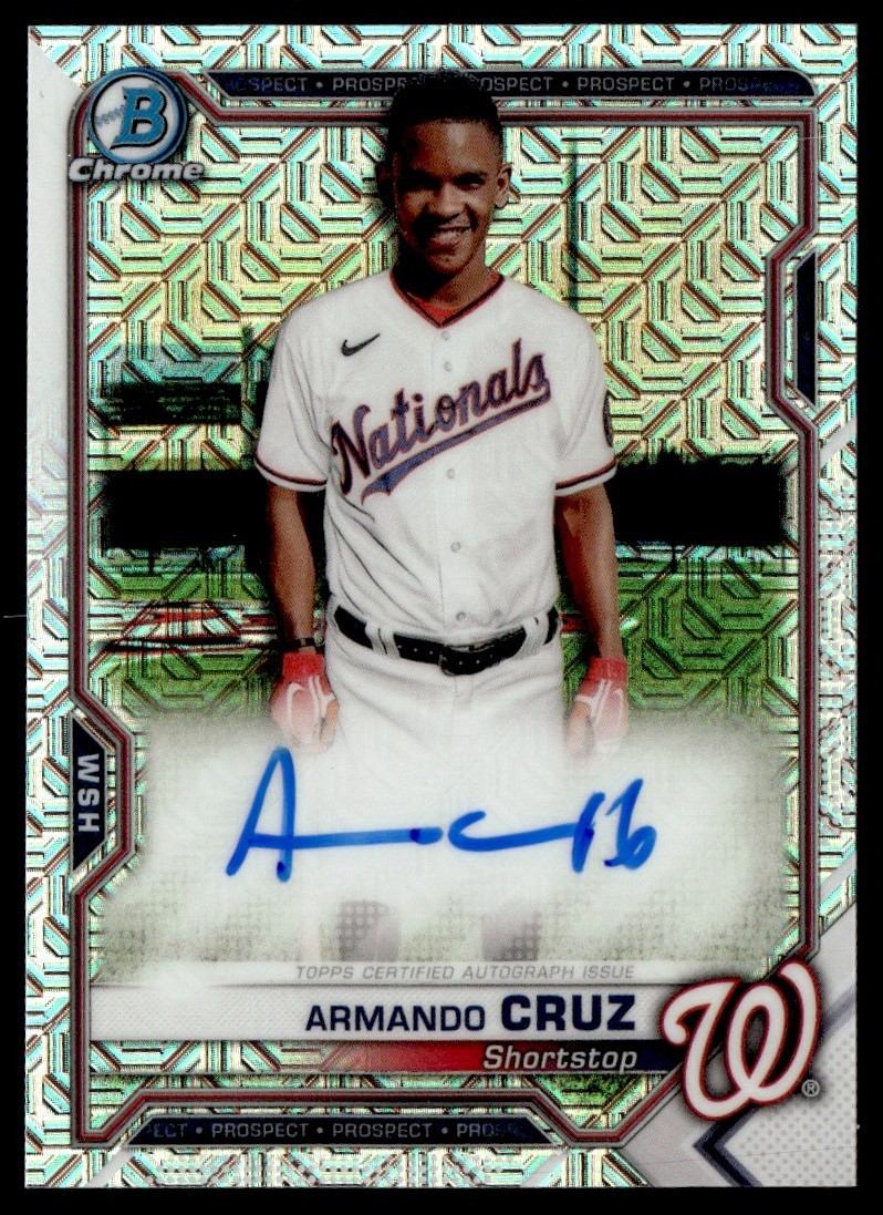 2021 Bowman Chrome Mojo Refractor Auto Armando Cruz #BCMA-AC