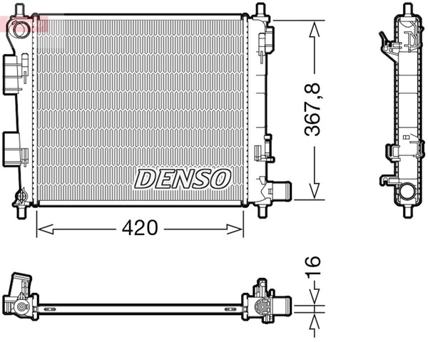Denso MotorküHler WasserküHler DRM41025 FüR Hyundai I10 2 BA IA LPG-image