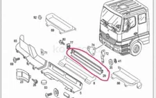 Крышка бампера переднего металл Мерседес Актрос 9408850053